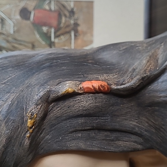 NATIVE AMERICAN INDIGENOUS WOMAN CHALKWARE BUST PROVINCIAL MOLD 1981 - Picture 7 of 10